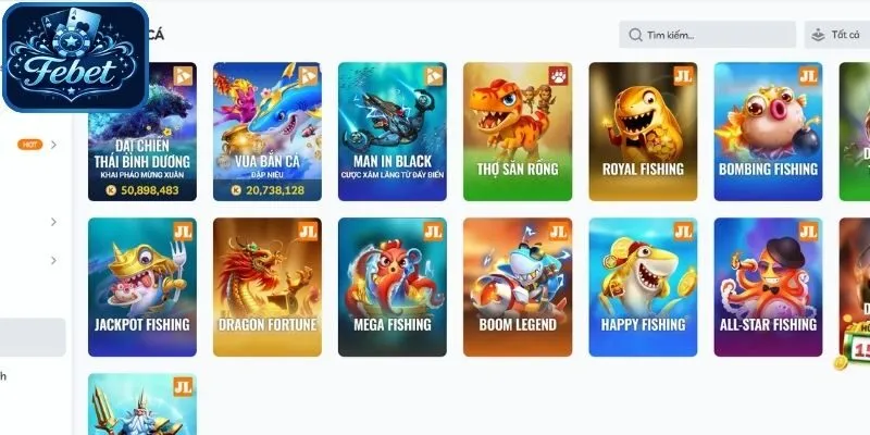 Game bắn cá đổi thưởng Febet mô phỏng đại dương
