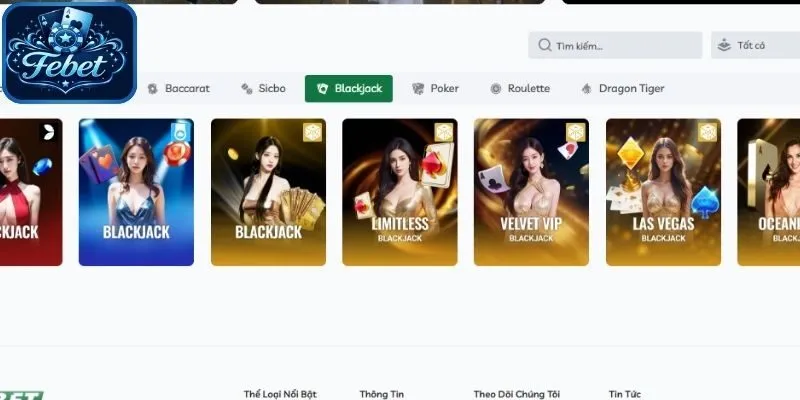 Blackjack Febet là game bài đặc sắc