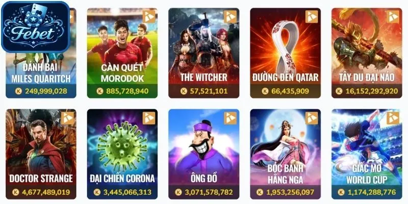 Sảnh nổ hũ Febet nổi bật nhờ trải nghiệm mượt hấp dẫn